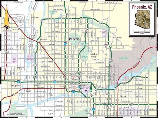 フェニックスの道路地図